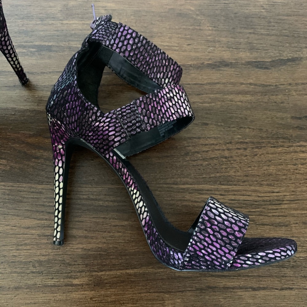 Steve Madden Mira Purple Snake Heels